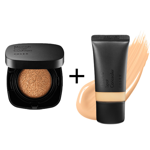 [COSRX] Renewed Blemish Cover Cushion #23 + Clear Fit Spot Concealer #23