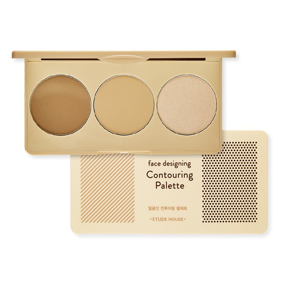 ETUDE HOUSE BLUSH-HIGHLIGHTER FACE DESIGNING CONTOURING PALETTE #1 GOLD BROWN