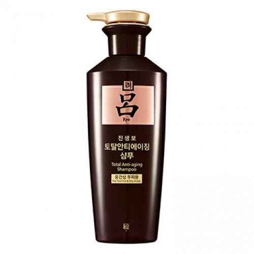 [Ryo] Jinsaengbo Total Care Anti aging Shampoo for dry hair(Anti Hair Loss made with Korean Ginseng and Medicinal Herbs), 400ml