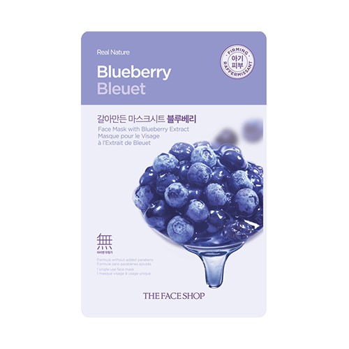 THEFACESHOP REAL NATURE BLUEBERRY FACE MASK