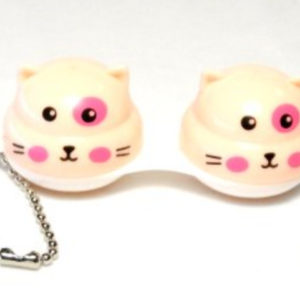 Contact Lens Case Keychain Cat