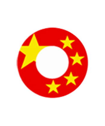 DUEBA COSPLAY LENS CHINA FLAG HALLOWEEN COLOR LENS